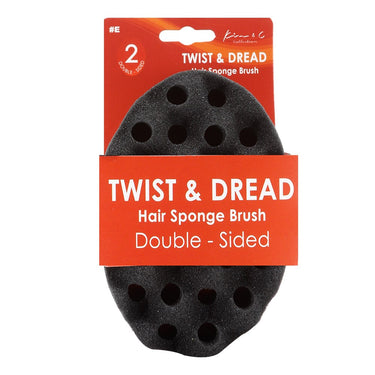 KIM & C Twist& Dread Sponge Brush Double sided